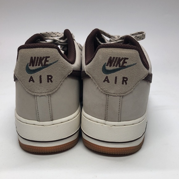 Mens Nike AirForce 1 ‘07 Grey/Brown/Green FQ8823-236 NWOB - Picture 4 of 5